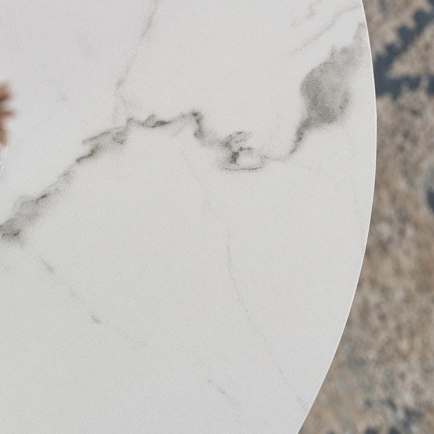 Klifas Maksas CLIFF MAX kavos staliukas, 80 cm, baltas marmuras/auksas, modernus žavesys 3