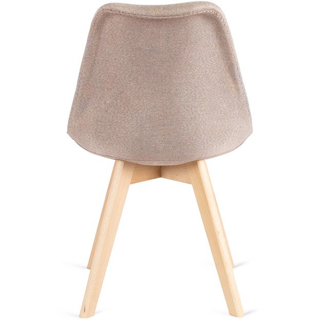 Nevelis NEVEL smėlio spalvos skandinaviško stiliaus apmuštas valgomojo krėslas 13