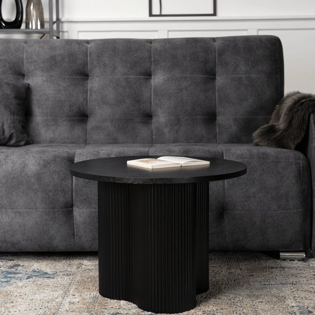 Derianas Maxas DERIAN MAX kavos staliukas, 80 cm, juodas, modernus lofto stiliaus 1