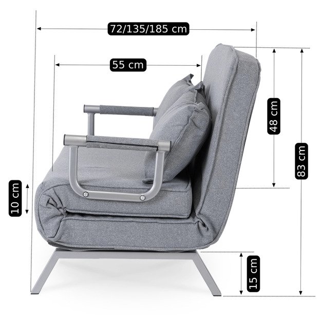 BART 2 smėlio spalvos dviejų vietų fotelis 10