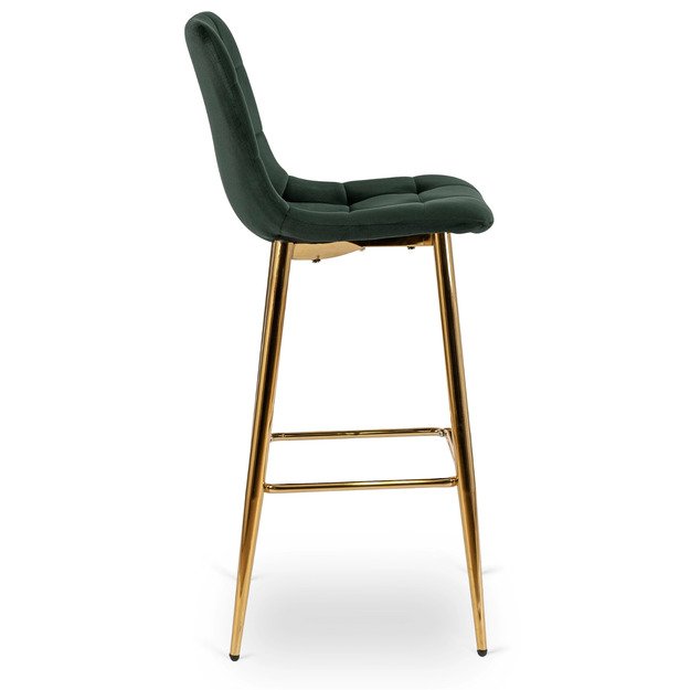Arielė Apmuštas baro kėdė ARIEL, žalias aksomas, modernus glamūras 4