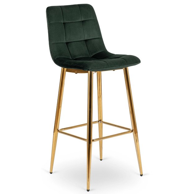 Arielė Apmuštas baro kėdė ARIEL, žalias aksomas, modernus glamūras 1