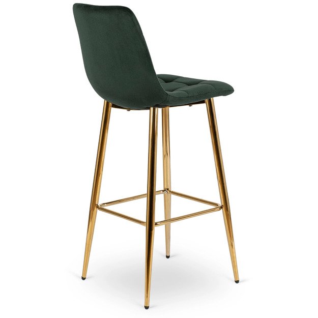 Arielė Apmuštas baro kėdė ARIEL, žalias aksomas, modernus glamūras 3