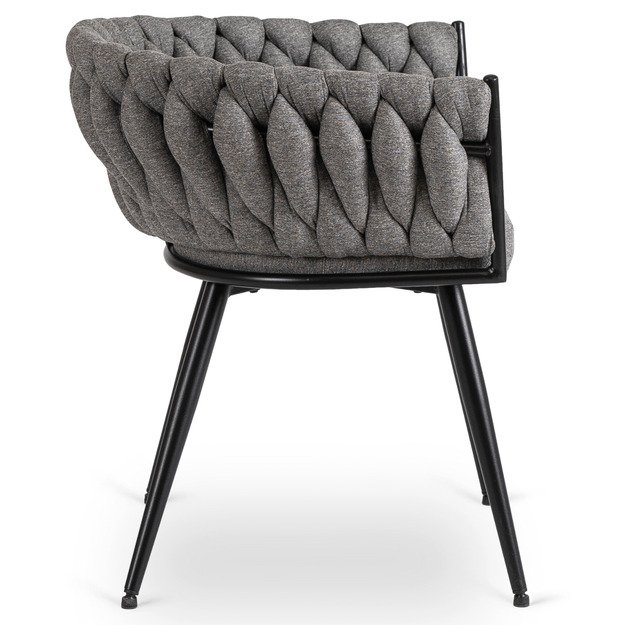 Empolis EMPOLI apmuštas austas svetainės krėslas, pilkas, modernus loftas 7