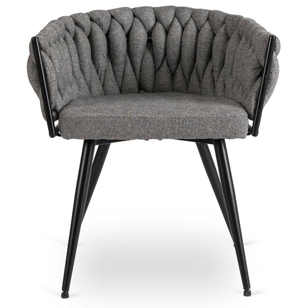 Empolis EMPOLI apmuštas austas svetainės krėslas, pilkas, modernus loftas 6