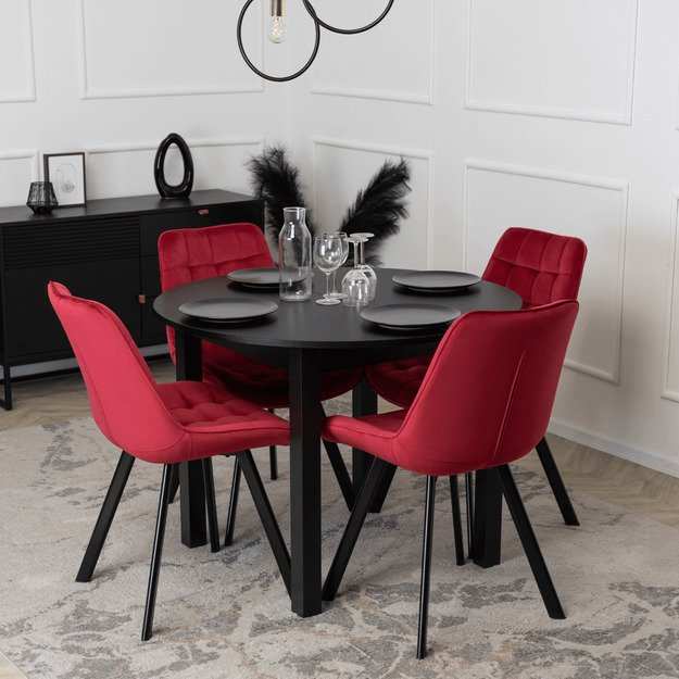 RICK Burgundiško aksomo kėdė 1