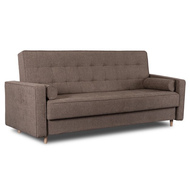Malta Dvivietė sofa su miegojimo funkcija MALTA, ruda, moderni svetainė 1