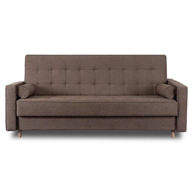 Malta Dvivietė sofa su miegojimo funkcija MALTA, ruda, moderni svetainė 2