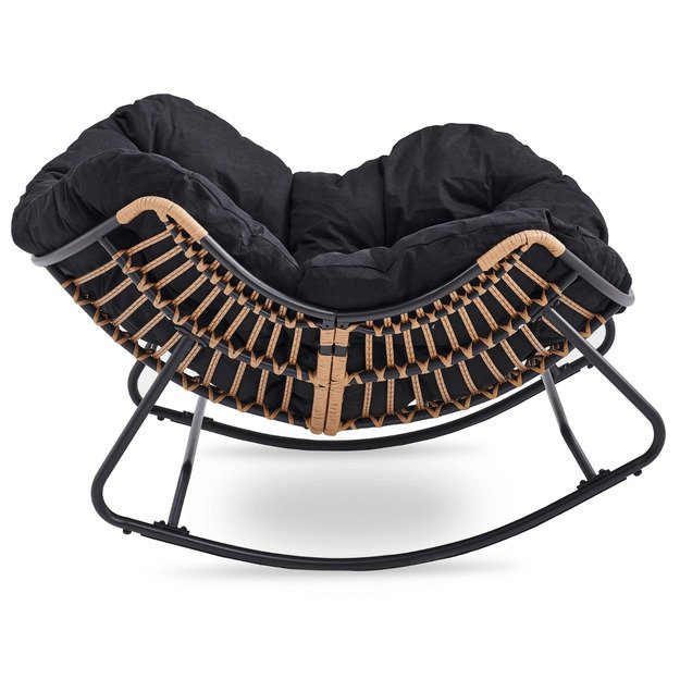 Eltonas ELTON sodo supamoji kėdė su rogutėmis, juoda, moderni 3