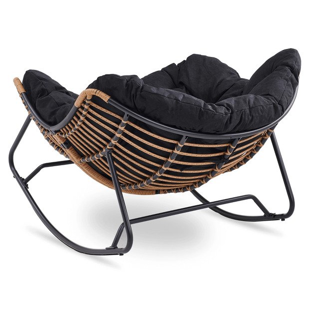 Eltonas ELTON sodo supamoji kėdė su rogutėmis, juoda, moderni 4