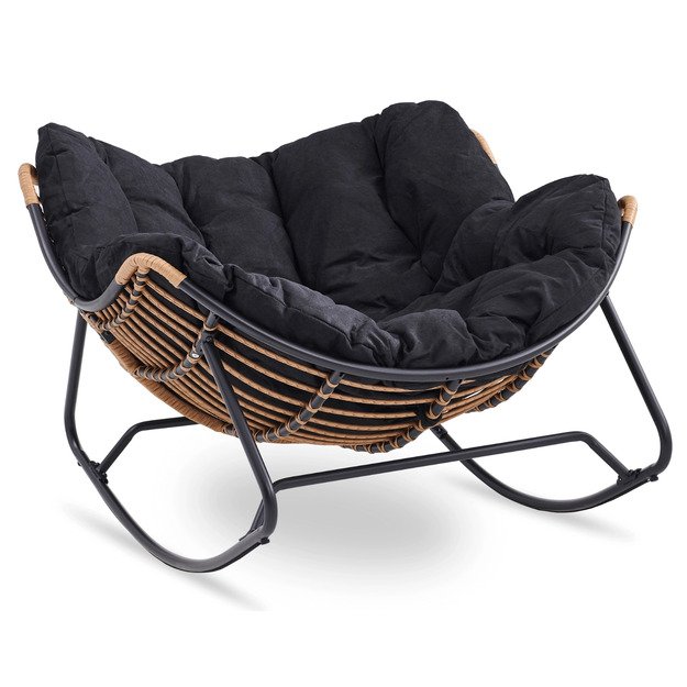 Eltonas ELTON sodo supamoji kėdė su rogutėmis, juoda, moderni 2