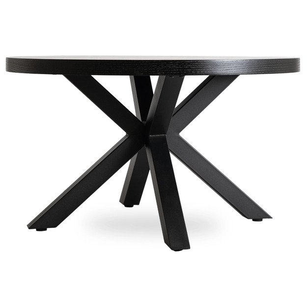 Linkolnas LINCOLN kavos staliukas, 80 cm, juodas, lofto stiliaus 1