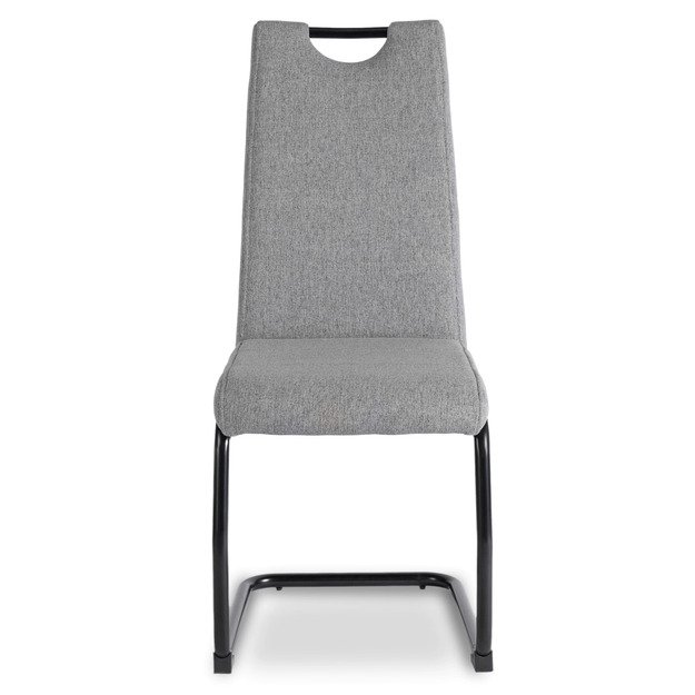 Lopezas LOPEZ minkštas krėslas, pilkas, su konsole, modernus 5