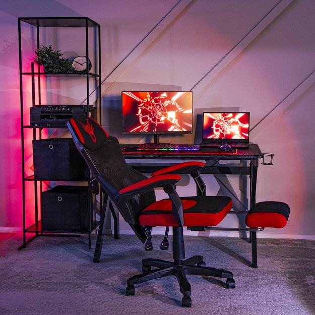 BING pasukama kėdė juoda/raudona 1