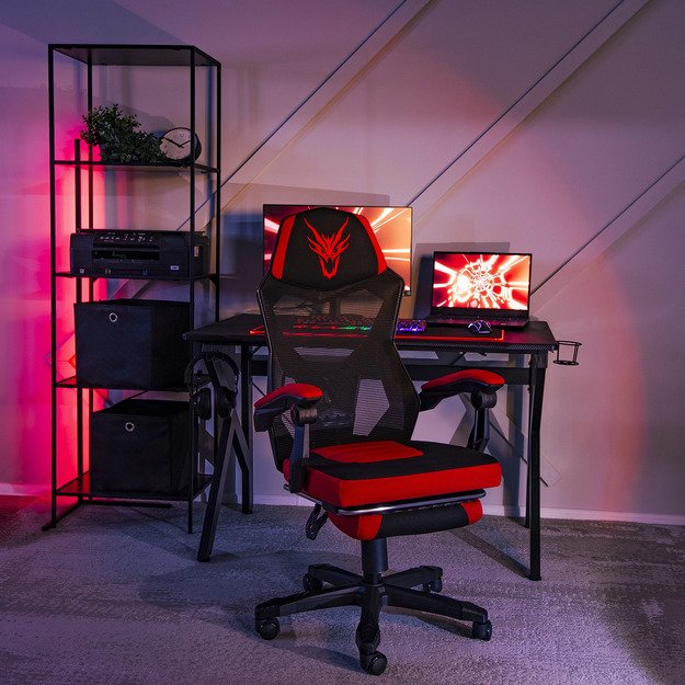 BING pasukama kėdė juoda/raudona 2