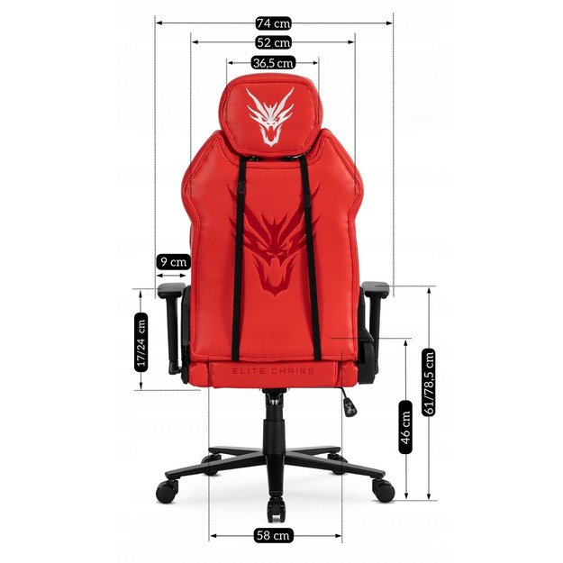 NEXON pasukama kėdė raudona  spalva 11