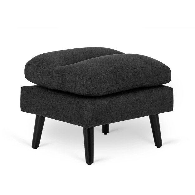 Henris HENRY poilsio krėslas su pakoja, juodas, modernus lofto stilius 13