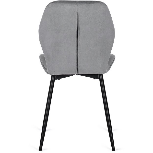 LUCKY pilka aksominė kėdė 10