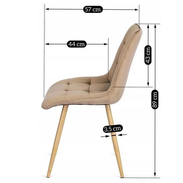 Rodri RODRI smėlio spalvos aksominis modernus minkštas svetainės krėslas 15