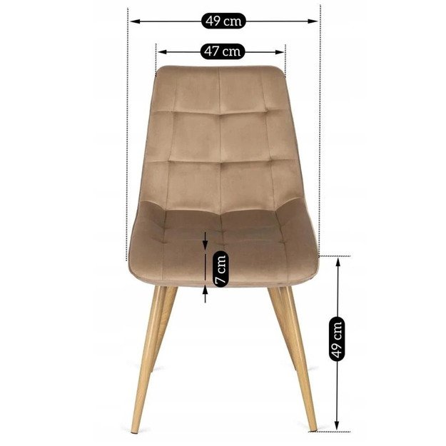 Rodri RODRI smėlio spalvos aksominis modernus minkštas svetainės krėslas 14