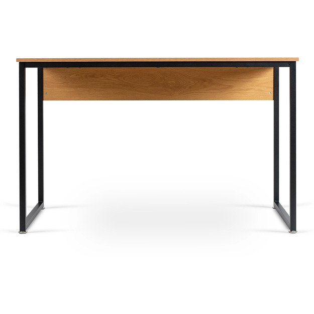 Rosas ROSS lofto formos rašomasis stalas biurui, 120x60 cm, auksinio ąžuolo/juodos spalvos, modernus 4