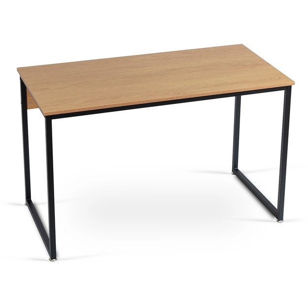 Rosas ROSS lofto formos rašomasis stalas biurui, 120x60 cm, auksinio ąžuolo/juodos spalvos, modernus 2