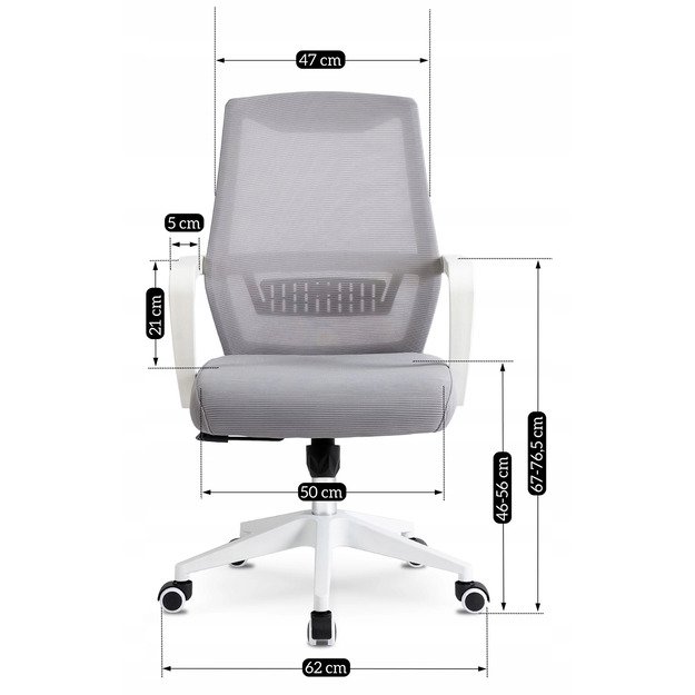 Fotel Obrotowy LEFKAS Szary 11