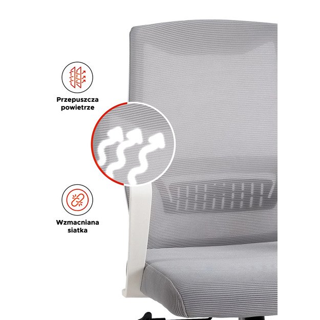 Fotel Obrotowy LEFKAS Szary 9