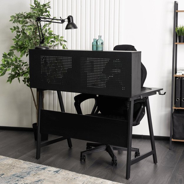 Ritinys Žaidimų stalas su rankenomis žaidėjams, ROLL, 138,5 cm, juodas, modernus, lofto formos 8