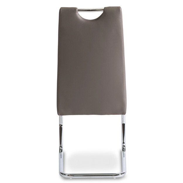 Lopezas LOPEZ minkštas krėslas, pilkas su slydimo slydimomis, eko oda, modernus 3