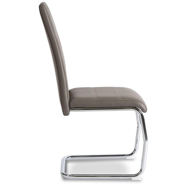 Lopezas LOPEZ minkštas krėslas, pilkas su slydimo slydimomis, eko oda, modernus 2