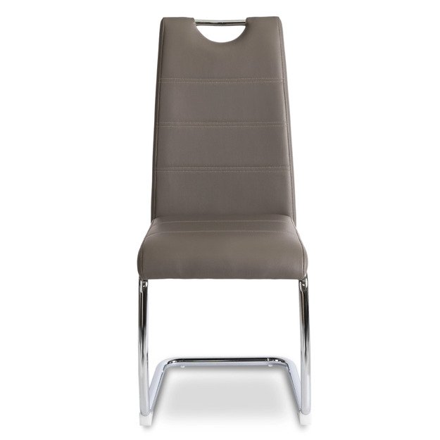 Lopezas LOPEZ minkštas krėslas, pilkas su slydimo slydimomis, eko oda, modernus 1