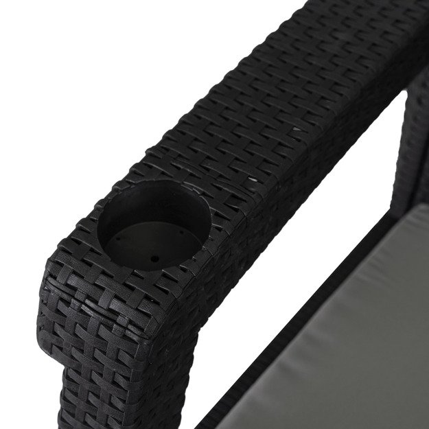 Flintas FLINT Trivietė technoratano sodo sofa, juoda 6