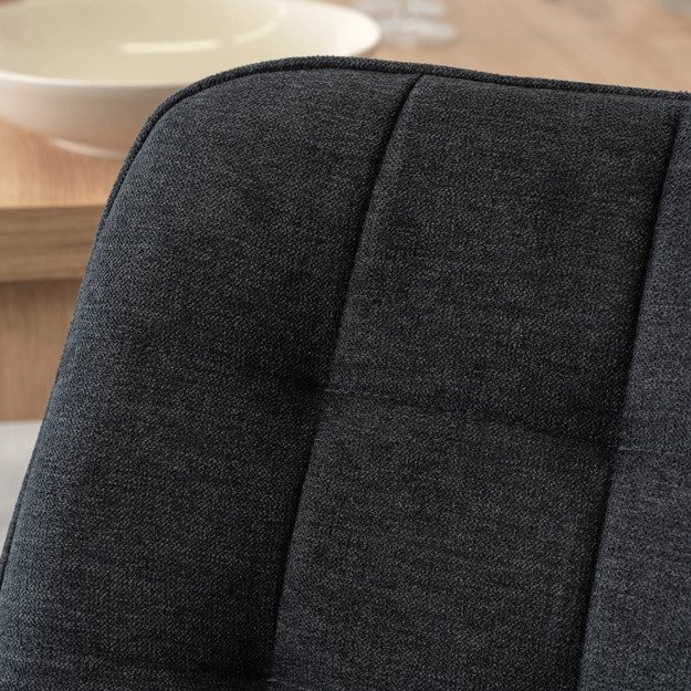 Keitė KATHY minkštas svetainės krėslas, juodas, modernus, skandinaviškas 3