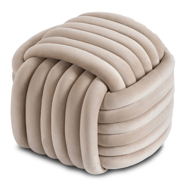 Magma MAGMA kreminis modernus austas aksominis pufas 3