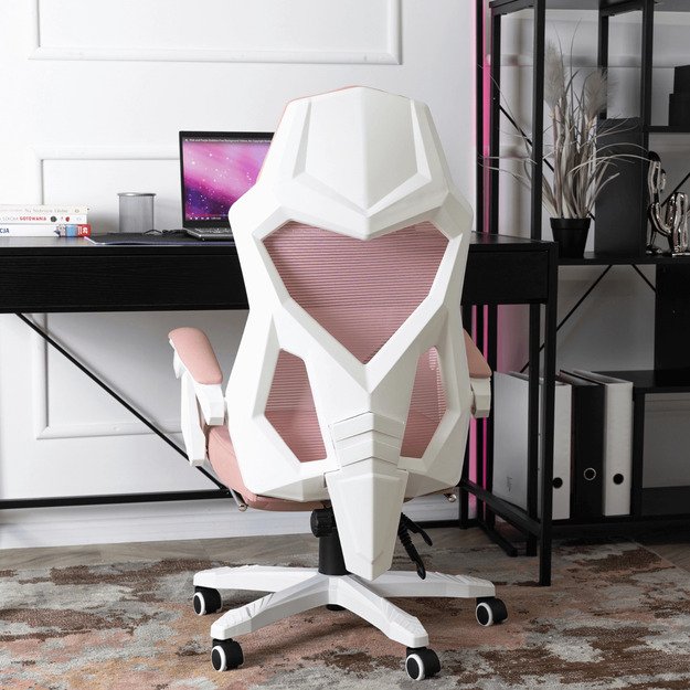 BING pasukama kėdė rožinė/balta 4