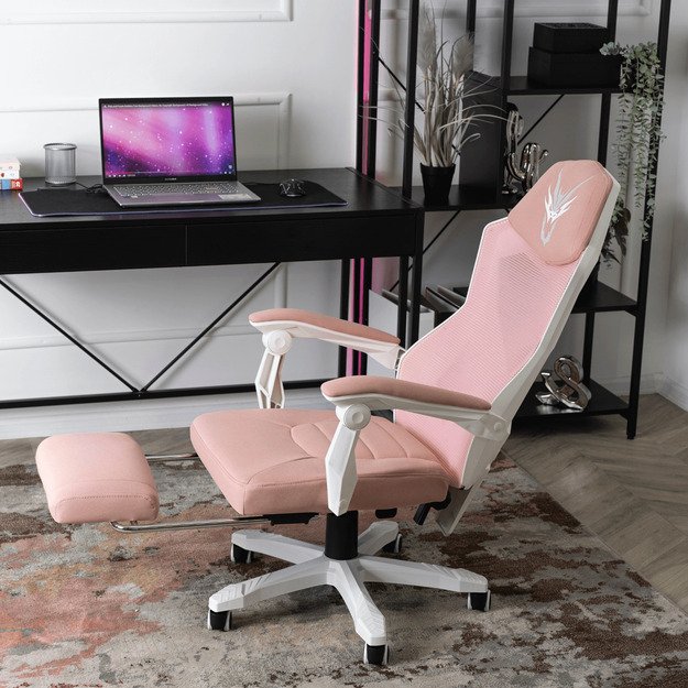 BING pasukama kėdė rožinė/balta 3