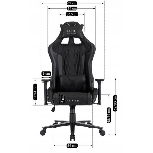 Fotel Obrotowy FLASH Czarny 12