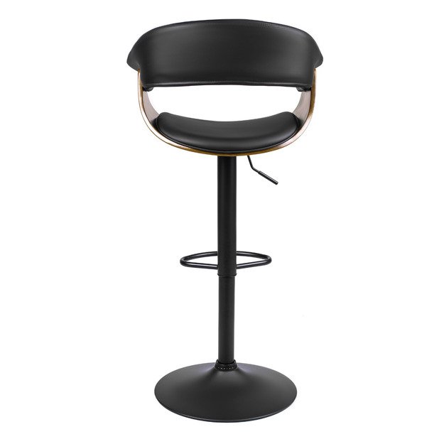 Džersis NEVADA Valgomojo taburetė su pasukama rankena, juoda/riešutmedžio spalvos, lofto stiliaus 12