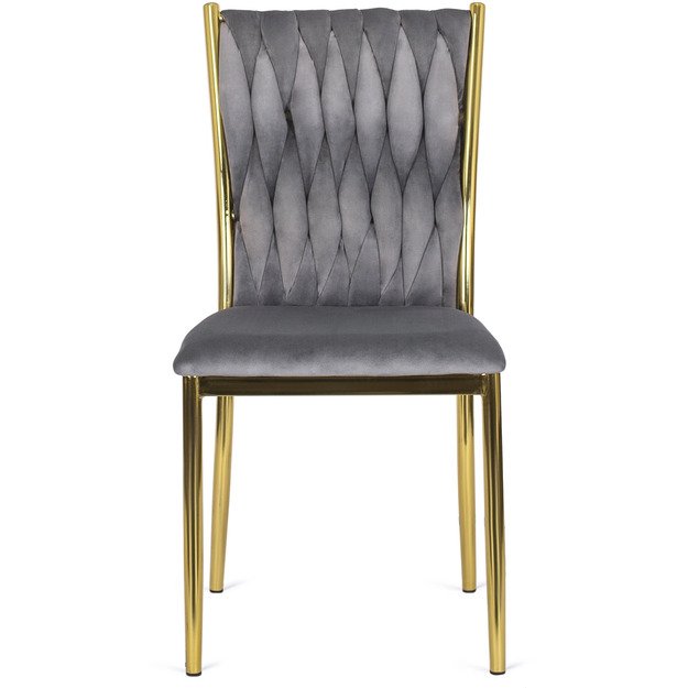 Danas DAN apmuštas austas svetainės krėslas pilko aksomo, modernaus žavesio 2