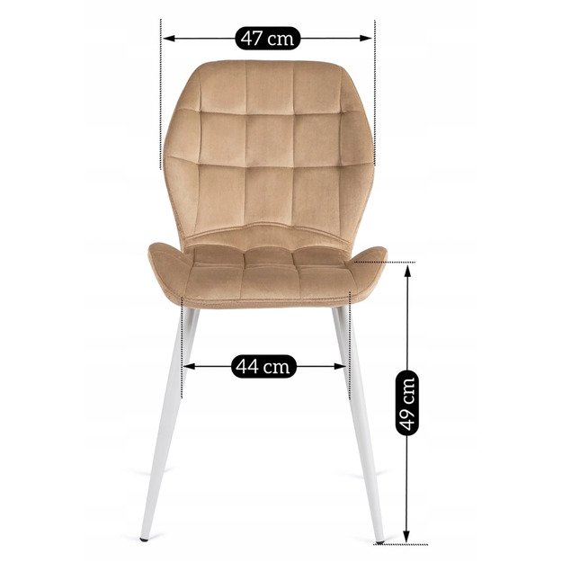 LUCKY  smėlio spalvos aksominis modernus lofto formos apmuštas valgomojo krėslas 9