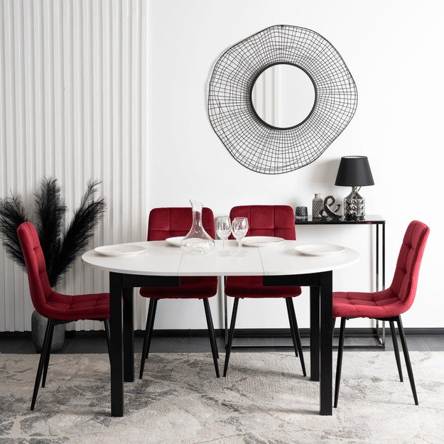 PERU bordo spalvos aksominė kėdė 3