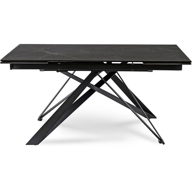 Maksimas MAXIME stačiakampis ištraukiamas stalas, 160–240 cm, keramika, juodas marmuras, moderniam lofto stiliaus valgomajam 9