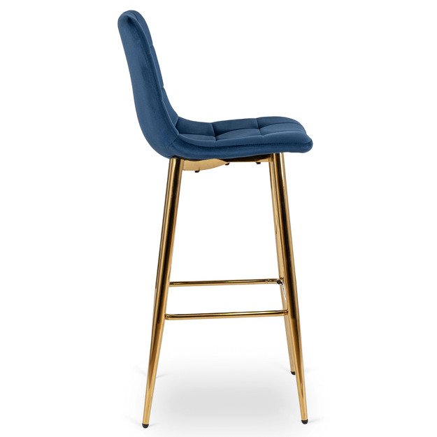 Arielė ARIEL apmuštas baro kėdė, tamsiai mėlyna, aksominis, modernus žavesys 4
