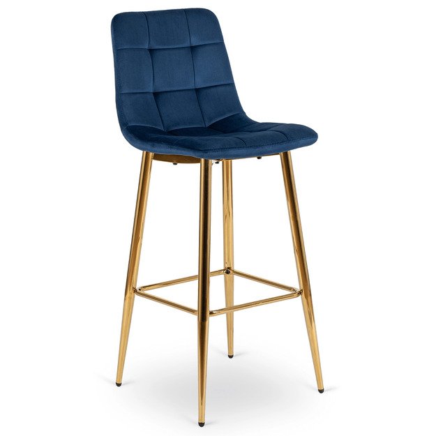 Arielė ARIEL apmuštas baro kėdė, tamsiai mėlyna, aksominis, modernus žavesys 1