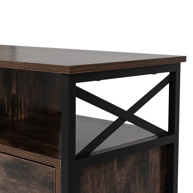 TV spintelė su stalčiais, 120 cm, ZONE, kaimiško ąžuolo spalvos 5