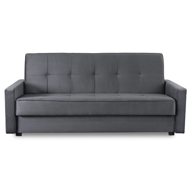 Aluna ALUNA sofa su miegojimo funkcija, sulankstoma dviejų vietų sofa, pilkos spalvos, moderni svetainei 2