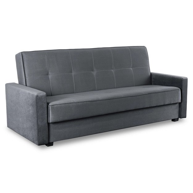 Aluna ALUNA sofa su miegojimo funkcija, sulankstoma dviejų vietų sofa, pilkos spalvos, moderni svetainei 1